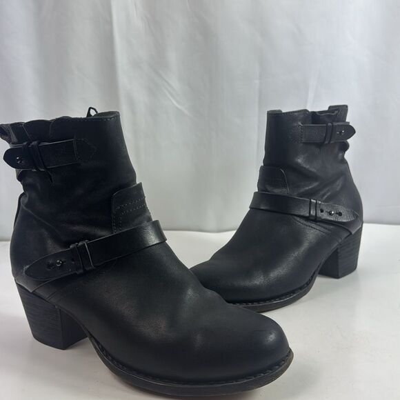 Rag & Bone Harper Moto Black Leather Women's Ankle Boots - Picture 3 of 16